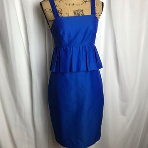 J Crew Peplum Dress In Classic Faille G6482